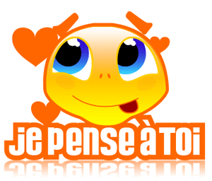 Gif animé je pense à toi emoji